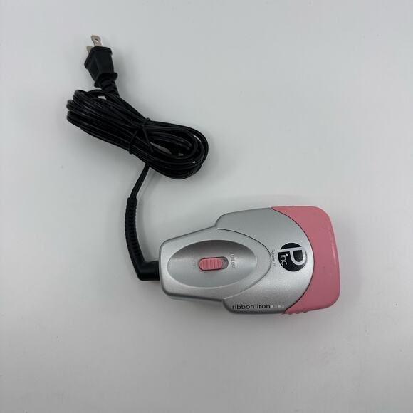 Pebbles Inc Ribbon Iron Electric Portable Mini Heat Press Iron Pink 110V/60Hz - Picture 2 of 4